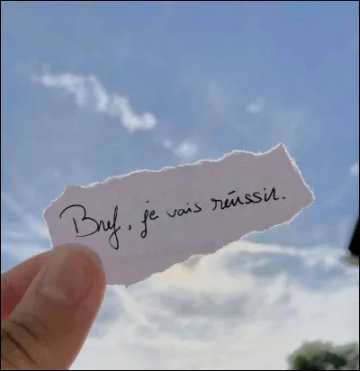 Quelle phrase te représente le mieux ?