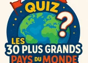 Quiz Les 30 plus grands pays du monde ! (23/07/2025)
