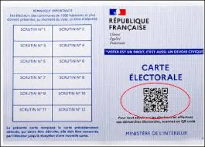 Quelle est la particularité de la carte d'électeur en France ?
