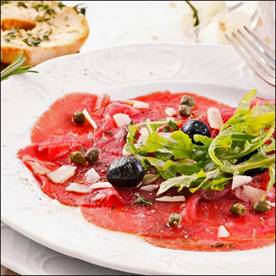 Avec de la viande de quel animal un carpaccio est-il généralement préparé ?