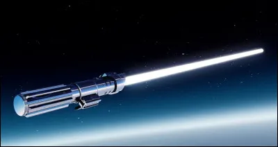 Dans quel film le sabre laser est-il le symbole des aventures intergalactiques ?