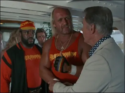 Dans quelle série Hulk Hogan donne-t-il la réplique à un autre célèbre catcheur : Mister T. ?