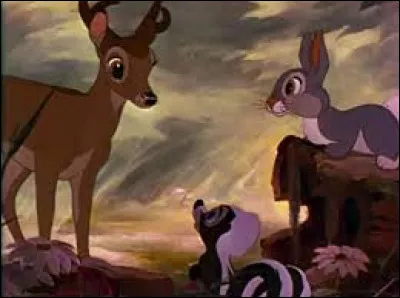 En 1942, quel animal est Panpan dans le film "Bambi" ?