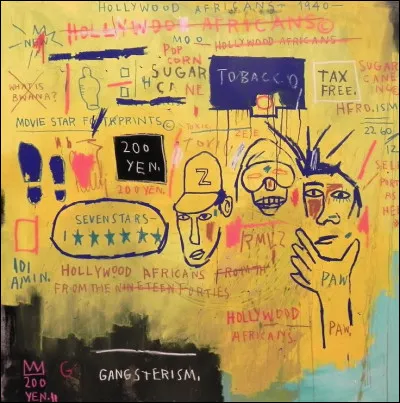 Quel peintre américain, pionnier de la mouvance underground est l'auteur de ce tableau intitulé ''Hollywood Africans'' ?