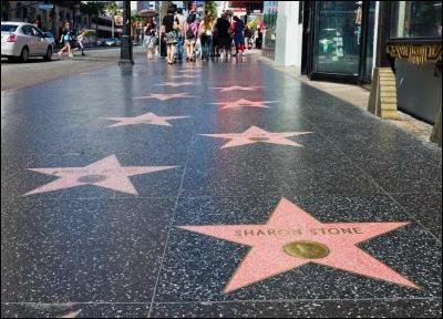 Quel est le nom de ce trottoir décoré du quartier de Hollywood ?