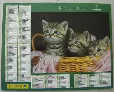 Comment se nomme la calendrier des postes ?