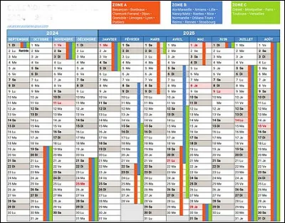 Quel calendrier influence grandement l'année en France ?