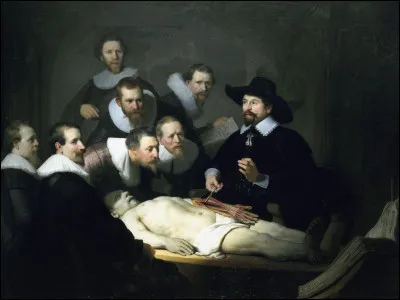 Ce tableau, intitulé "Leçon d'anatomie du docteur Tulp", a été peint par Rembrandt.