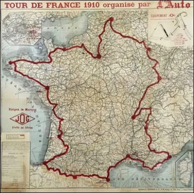 Le Tour 1910 épouse davantage les contours de l'époque. Quelle région n'est pas traversée pour des raisons politiques ?