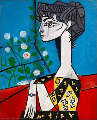 Qui a fait le portrait de ''Jacqueline avec des fleurs'' ?