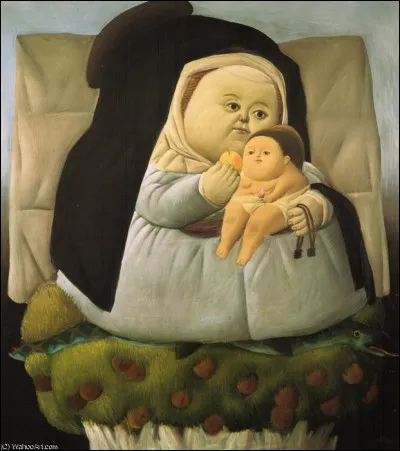 Qui a repr&eacute;sent&eacute; ''La Madone &agrave; l'enfant'' ?