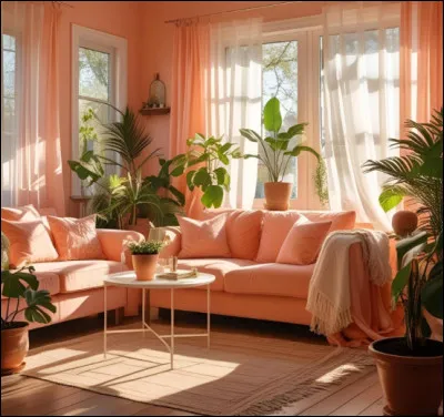 La couleur pêche est souvent utilisée en chromothérapie ou en décoration d'intérieur pour induire des types de sensations ou d'ambiances. Lesquels ?