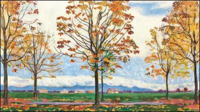 Qui a peint "Allée de châtaigniers près de Biberist" ?