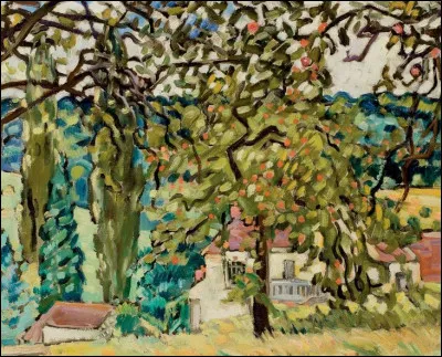 Qui a peint "Les pommiers" ?