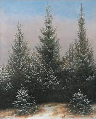 Qui a peint "Les sapins dans la neige" ?