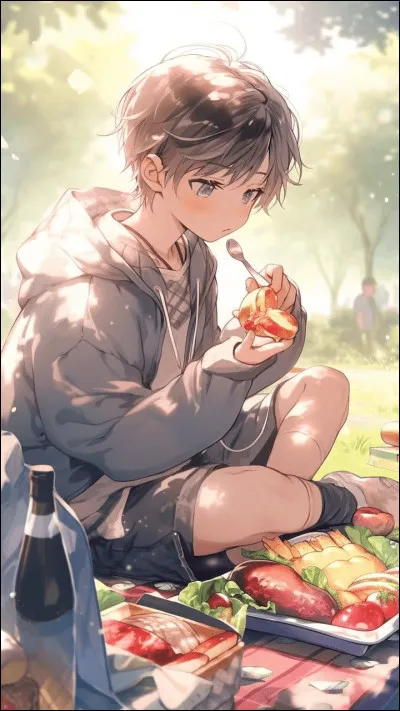 Le matin, tu manges :