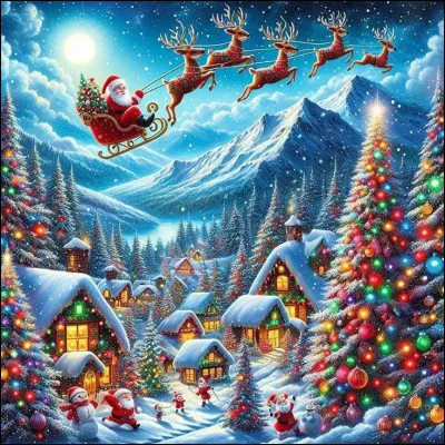 Le p&egrave;re No&euml;l avait 8 rennes. Qui est un intrus ?