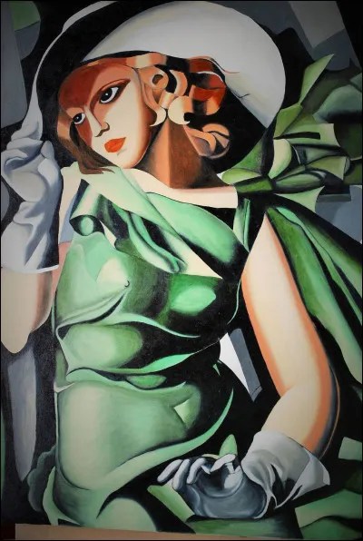 "Jeune fille en vert" est une huile sur contreplaqué. Quelle est l'artiste peintre d'origine polonaise ayant réalisé cette peinture ?