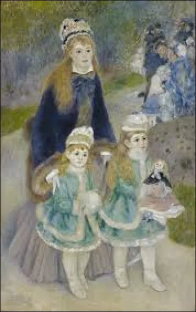 On débute ce quiz en cherchant un impressionniste. De ces trois artistes, lequel a réalisé, en 1874, cette toile intitulée ''La Promenade'' ou ''Mère et Enfants'' ?