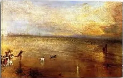 On reste un instant dans le romantisme. Quel peintre a réalisé ce tableau intitulé ''Mère avec enfants et chiens sur la plage'' ?