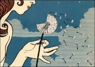 De quoi cette femme soufflant sur les aigrettes d'un pissenlit est-elle le symbole ?