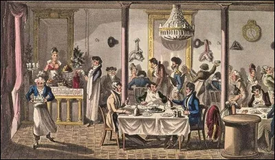 En quelle année ce qu'on considère comme le premier restaurant a-t-il ouvert ses portes rue des Poulies à Paris ?