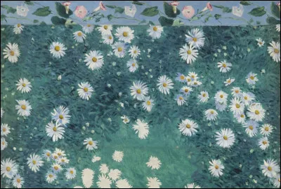 Quel peintre impressionniste/réaliste français est l'auteur de ce tableau intitulé ''Parterre de marguerites'' ?