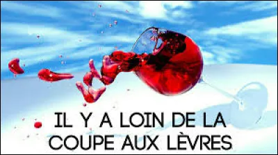 Que signifie l'expression "il y a loin de la coupe aux lèvres" ?