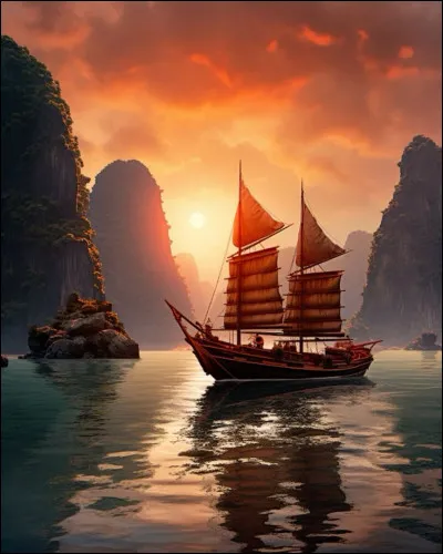 Comment appelle-t-on ces bateaux de pêche en Asie  ?