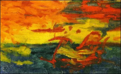 Quelle est la particularité de ce tableau intitulé ''Et le soleil s'endormit sur l'Adriatique'' ?