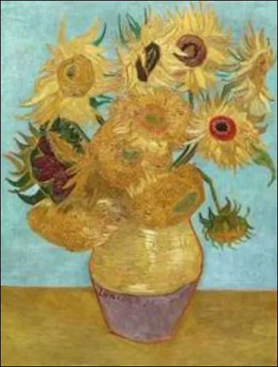 Quel peintre est l'auteur de ce tableau intitulé ''Vase avec douze tournesols'' ?