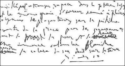 De quel peintre est cette écriture que l'on qualifierait de patte de mouche ?