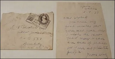 Quel pacifiste a écrit cette lettre en 1939 destinée à la Bibliothèque nationale dIsraël à Jérusalem ?