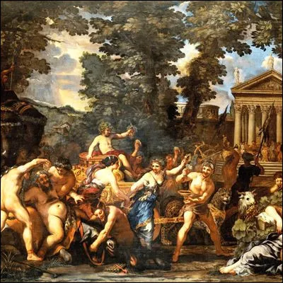 Quelles créatures mythologiques, mi-hommes mi-boucs, prennent part au cortège de Dionysos ?