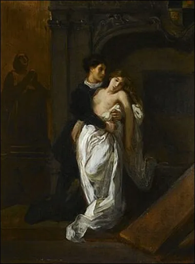 Quel peintre français est l'auteur de ce tableau intitulé ''Roméo et Juliette au tombeau des Capulet'' ?