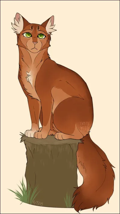 Je suis la fille d'un grand chef du Clan du Tonnerre, j'ai beaucoup menti, j'ai élevé les chatons de ma sœur en secret, j'ai fait souffrir beaucoup de chats avec mes mensonges... mais je suis quand même devenu chef du clan.
Qui suis-je ?