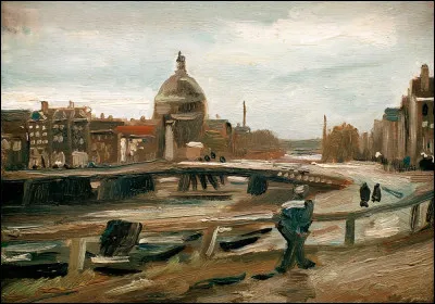 Quel peintre néerlandais est lauteur de ce tableau intitulé ''Le Singel à Amsterdam'' ?