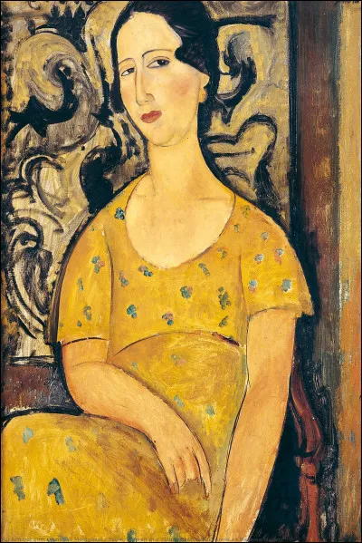 Qui a peint "Jeune femme dans une robe jaune" ?