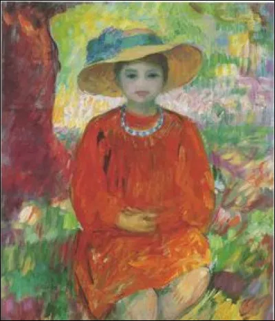 Qui a peint "Jeune fille en robe orange" ?