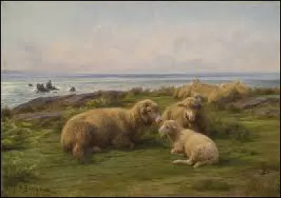 Lequel de ces trois naturalistes a réalisé cette peinture nommée ''Moutons au bord de la mer'', en 1865 ?
