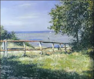 On reste un instant dans le monde de l'impressionnisme. En 1882, quel peintre a réalisé ce tableau intitulé ''Champ au bord de mer'' ?