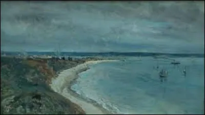 Lequel de ces trois artistes de l'École de Barbizon a réalisé cette peinture intitulée ''Le Havre. La mer vue du haut des falaises'' ?