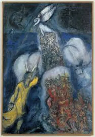 Et on termine ce quiz en cherchant un membre de l'École de Paris. En 1955, quel peintre a réalisé cette toile intitulée ''La Traversée de la mer Rouge'' ?
