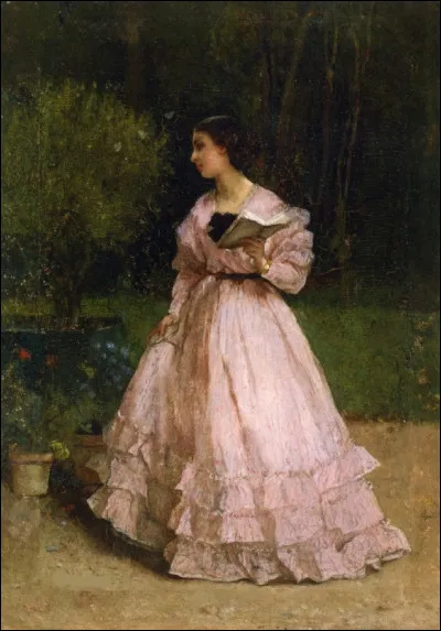 Qui a représenté cette muse sur la toile intitulée "Dans le jardin" ?