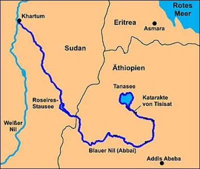 Quel est le nom de ce cours d'eau d'Afrique de 1 490 km qui coule de l'Éthiopie au Soudan ?