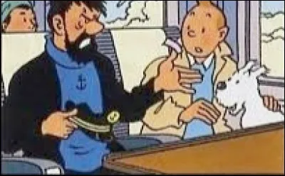 Qu'est-ce qui colle aux doigts et énerve le capitaine Haddock dans certaines aventures de Tintin ?