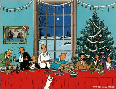 Mais qui est invit&eacute; au festin de No&euml;l, en bout de table &agrave; droite ?