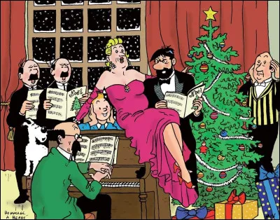 En ce soir de No&euml;l, de qui Tournesol a-t-il pris la place, au piano ?