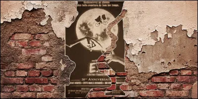 En quelle année cette affiche a-t-elle été collée sur ce mur ?