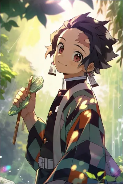 Voici le personnage principal : Tanjirô.
Cette image est un fanart ou pas ?